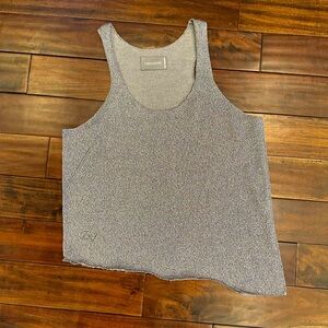 Zadig & Voltaire Metallic Silver Knit Tank